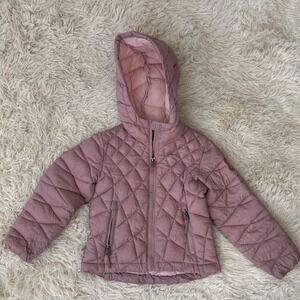 Kids‎ Reebok Puffer Jacket Hooded Quilted Pink Full Zip Size 4
